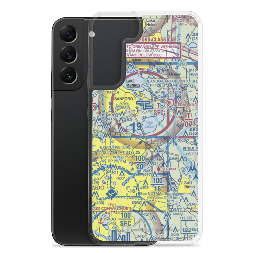 Lake Jessup Seaplane Base (98FD) VFR Sectional Samsung Case Samsung Galaxy S22 Plus model shown