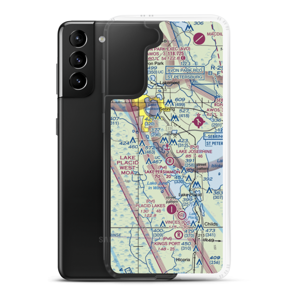 Lake Josephine Seaplane Base (9FL3) VFR Sectional Samsung Case Samsung Galaxy S21 Plus model shown