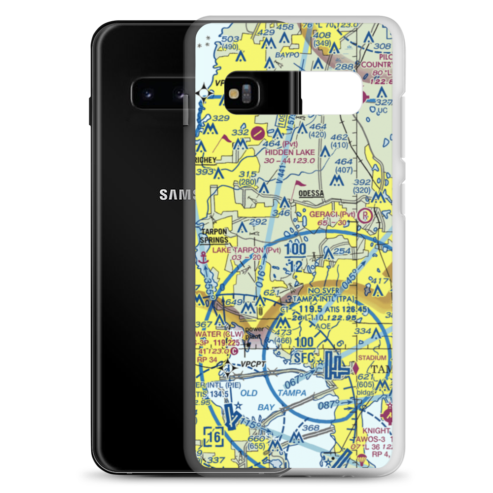 Lake Keystone Seaplane Base (57FL) VFR Sectional Samsung Case Samsung Galaxy S10+ model shown