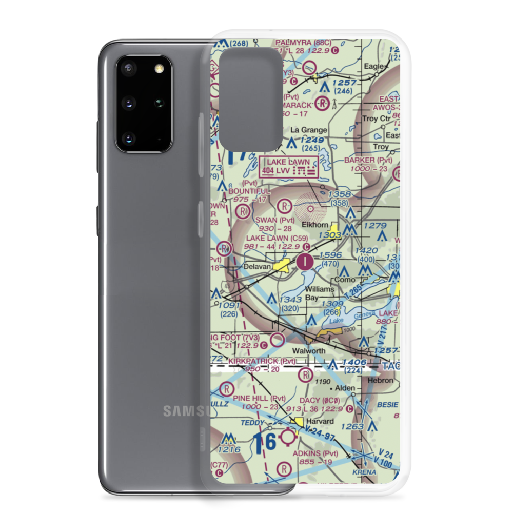 Lake Lawn Airport (C59) VFR Sectional Samsung Case Samsung Galaxy S20 Plus model shown