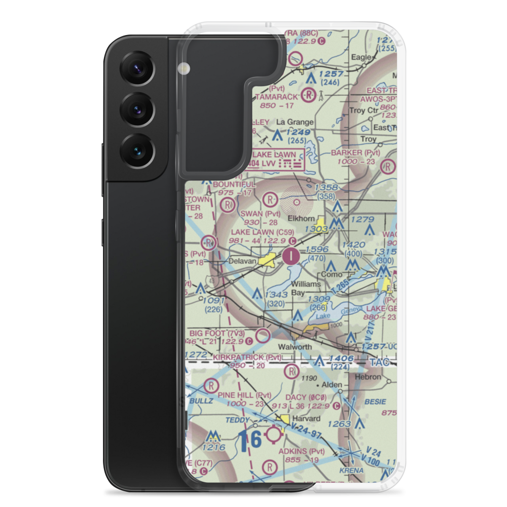 Lake Lawn Airport (C59) VFR Sectional Samsung Case Samsung Galaxy S22 Plus model shown