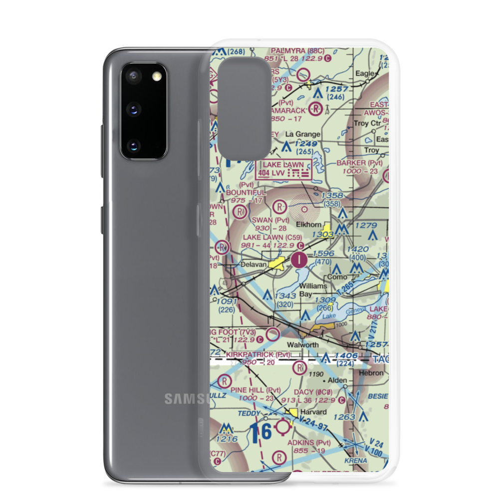 Lake Lawn Airport (C59) VFR Sectional Samsung Case Samsung Galaxy S20 model shown