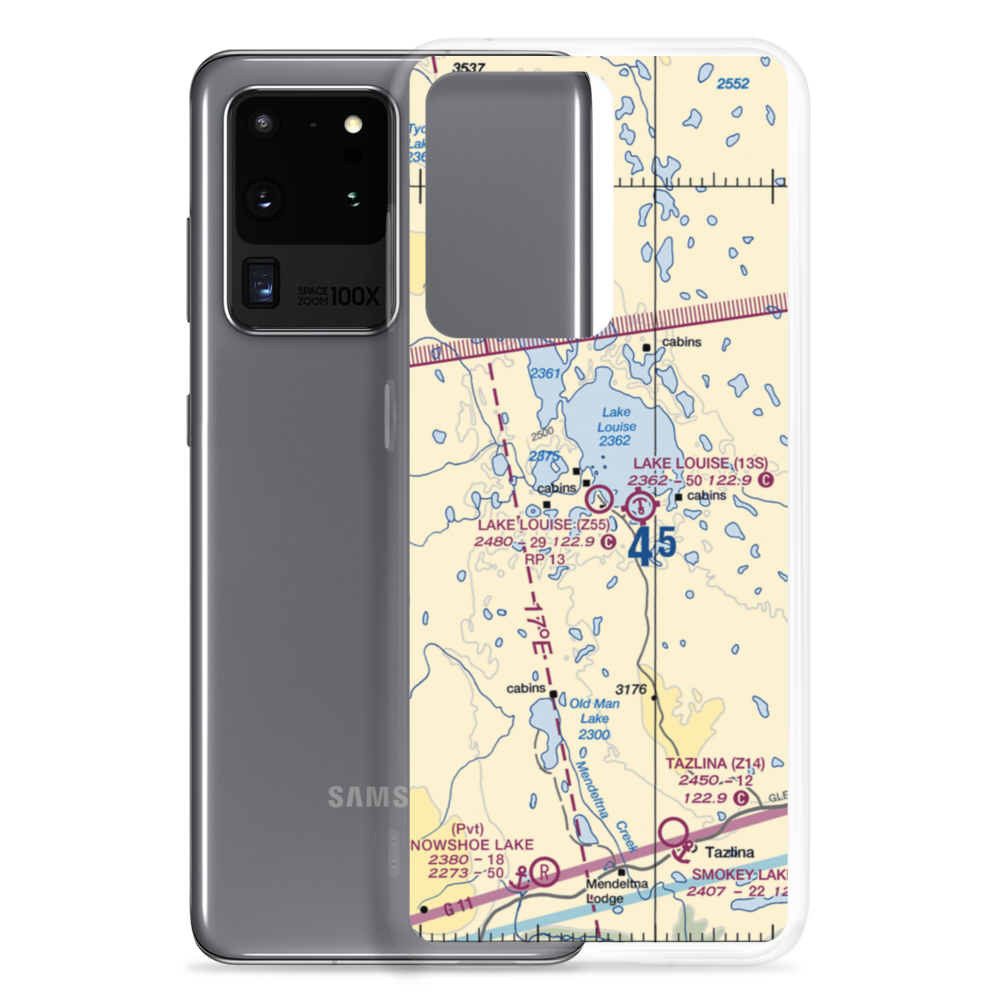 Lake Louise Airport (Z55) VFR Sectional Samsung Case Samsung Galaxy S20 Ultra model shown