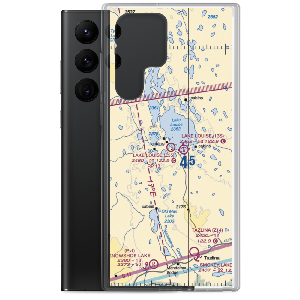 Lake Louise Airport (Z55) VFR Sectional Samsung Case Samsung Galaxy S22 Ultra model shown