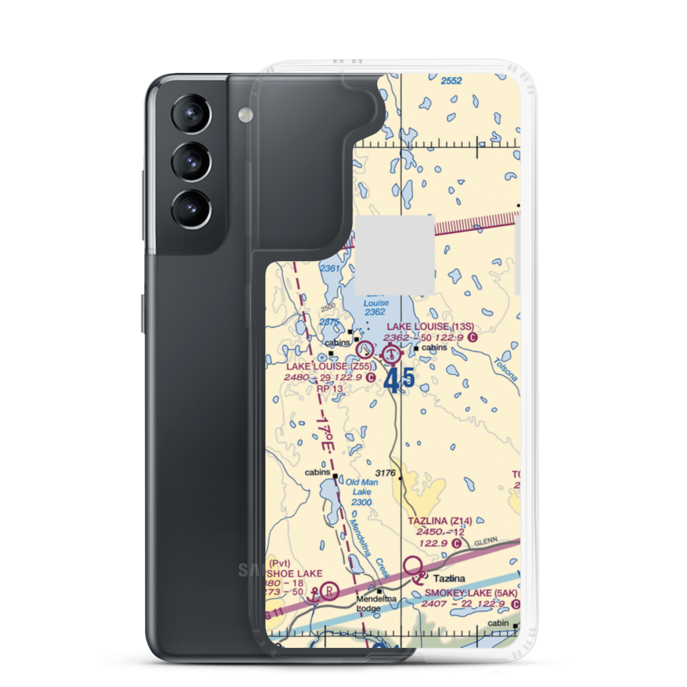Lake Louise Seaplane Base (13S) VFR Sectional Samsung Case Samsung Galaxy S21 model shown