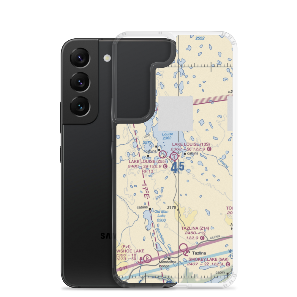 Lake Louise Seaplane Base (13S) VFR Sectional Samsung Case Samsung Galaxy S22 model shown