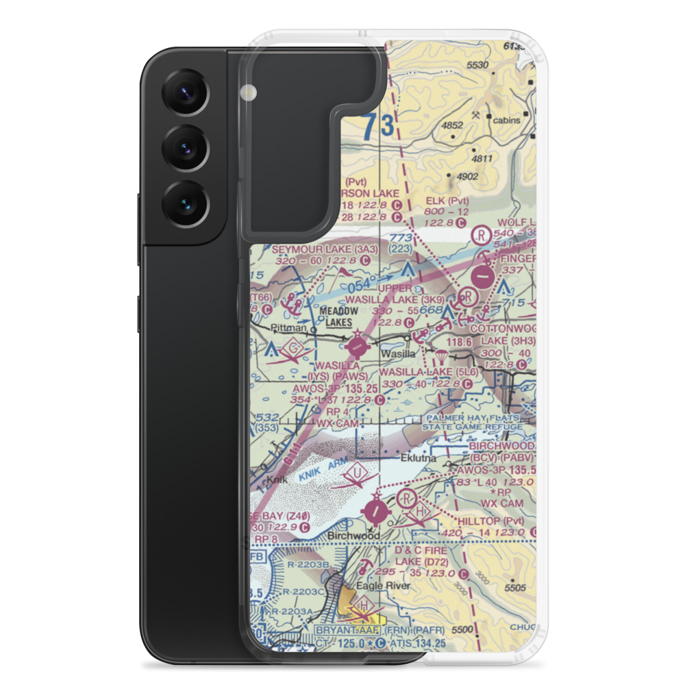 Lake Lucille Seaplane Base (4A3) VFR Sectional Samsung Case Samsung Galaxy S22 Plus model shown