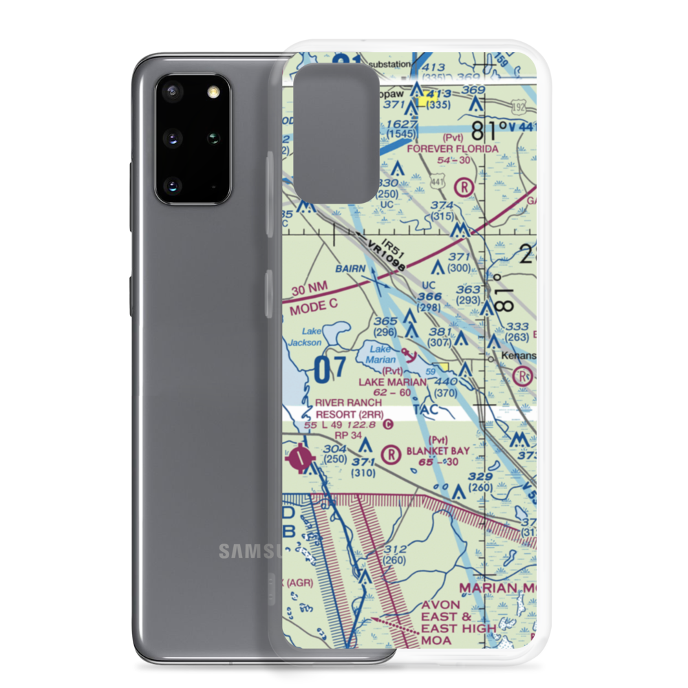 Lake Marian Seaplane Base (80FA) VFR Sectional Samsung Case Samsung Galaxy S20 Plus model shown
