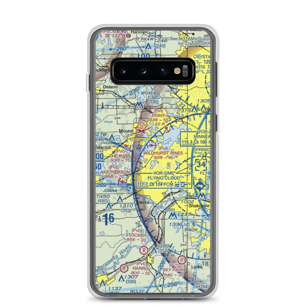 Lake Minnewashta Seaplane Base (MN02) VFR Sectional Samsung Case Samsung Galaxy S10 model shown