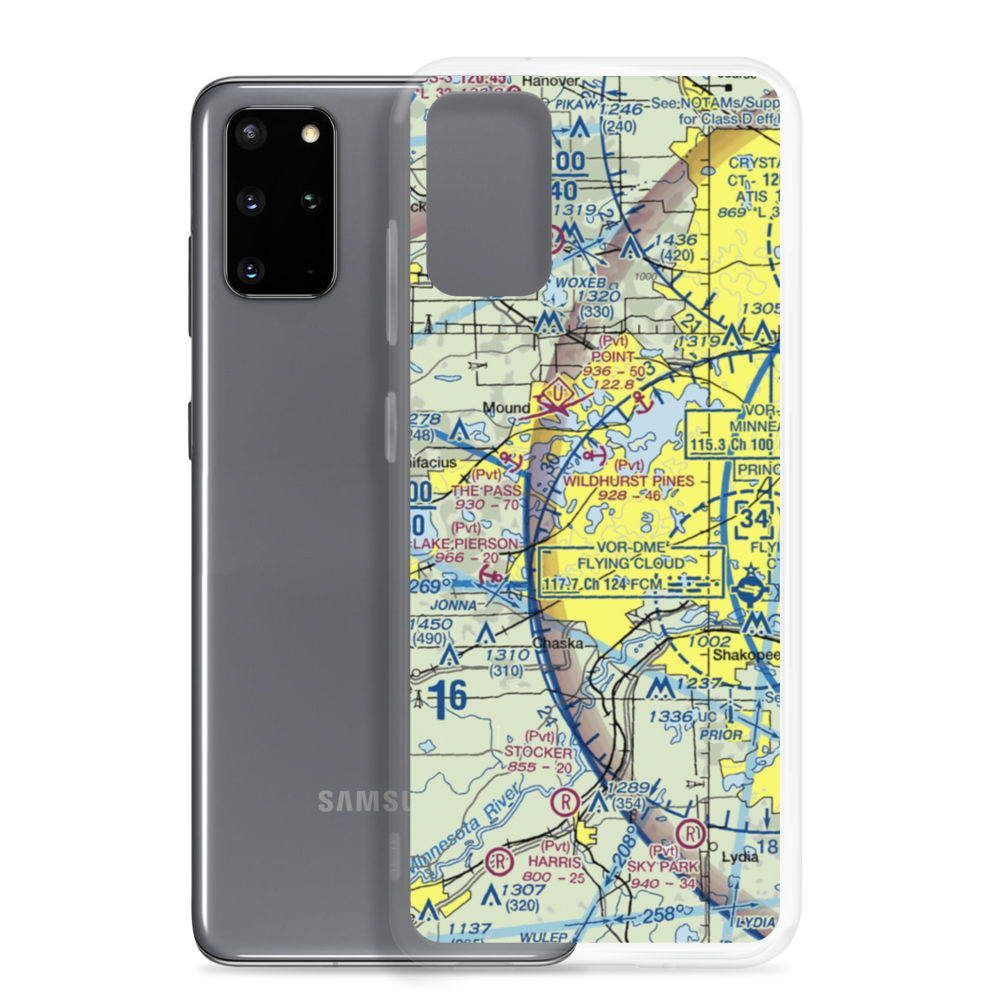 Lake Minnewashta Seaplane Base (MN02) VFR Sectional Samsung Case Samsung Galaxy S20 Plus model shown