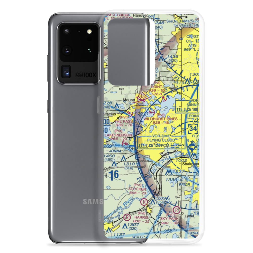 Lake Minnewashta Seaplane Base (MN02) VFR Sectional Samsung Case Samsung Galaxy S20 Ultra model shown