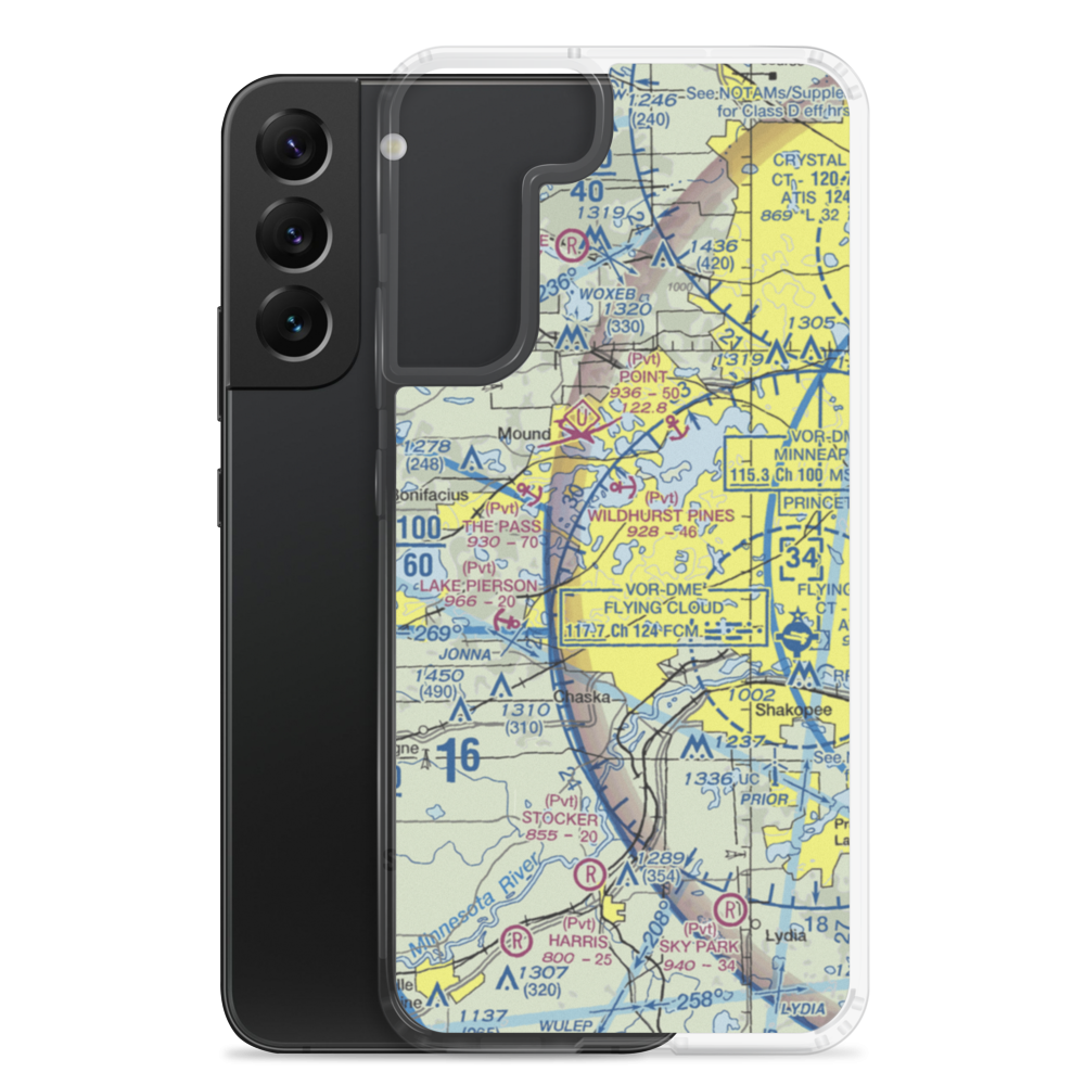 Lake Minnewashta Seaplane Base (MN02) VFR Sectional Samsung Case Samsung Galaxy S22 Plus model shown