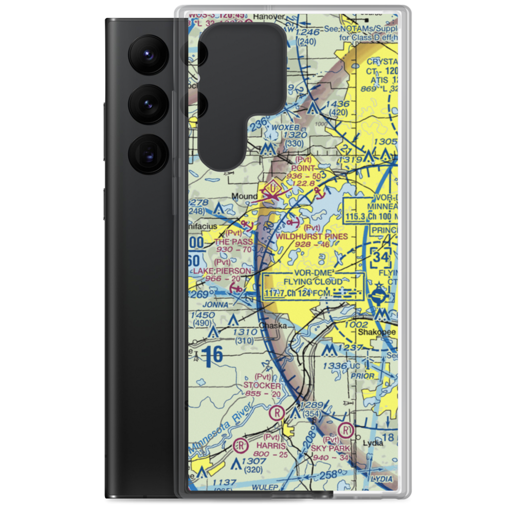 Lake Minnewashta Seaplane Base (MN02) VFR Sectional Samsung Case Samsung Galaxy S22 Ultra model shown