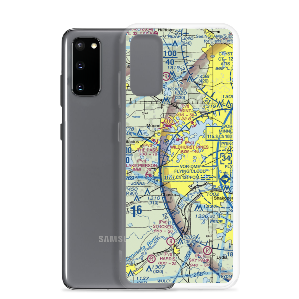 Lake Minnewashta Seaplane Base (MN02) VFR Sectional Samsung Case Samsung Galaxy S20 model shown