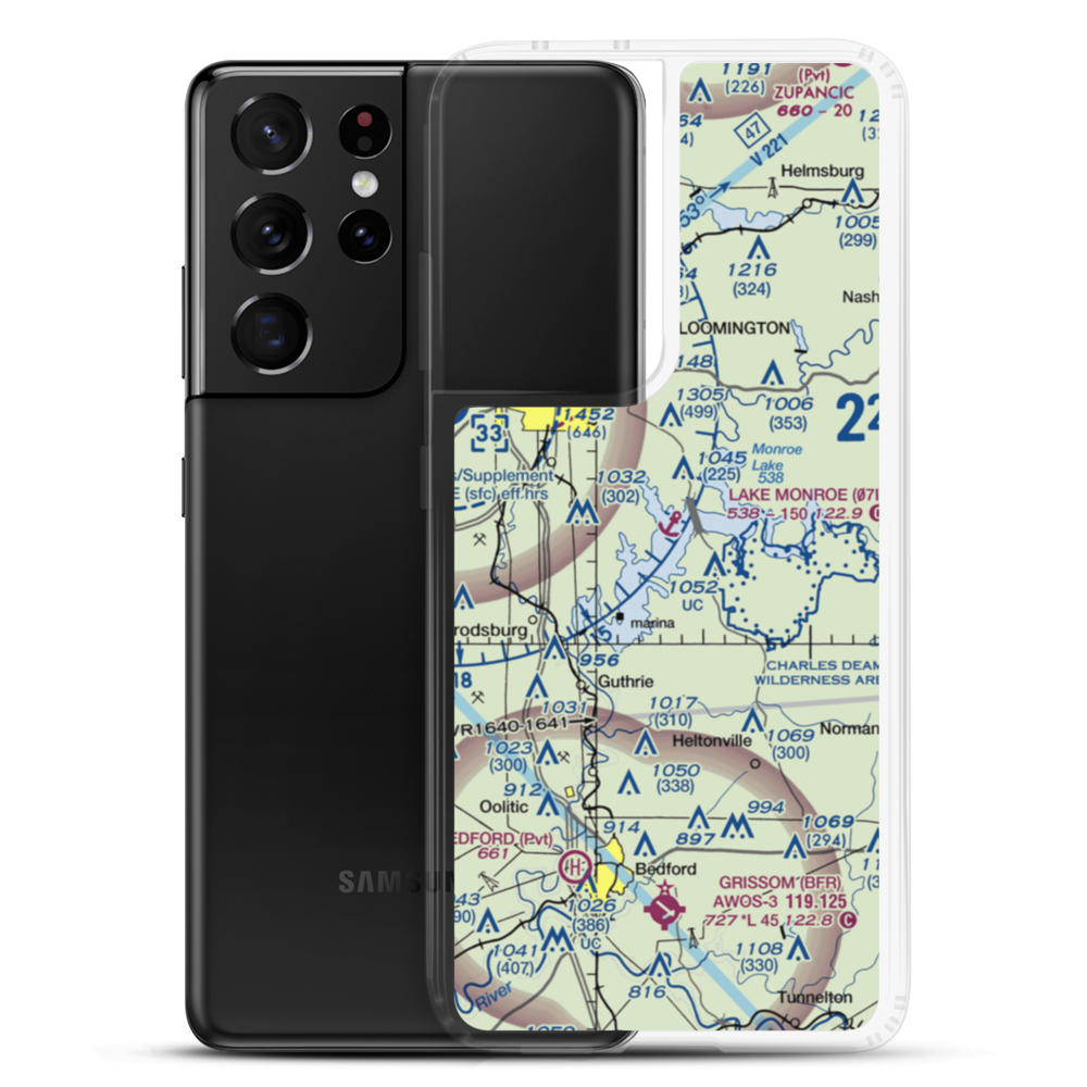 Lake Monroe Seaplane Base (07I) VFR Sectional Samsung Case Samsung Galaxy S21 Ultra model shown