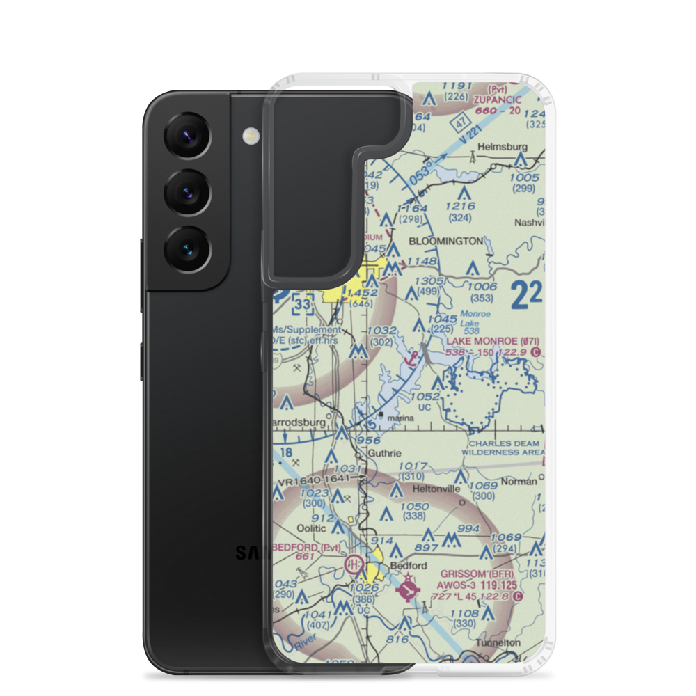 Lake Monroe Seaplane Base (07I) VFR Sectional Samsung Case Samsung Galaxy S22 model shown