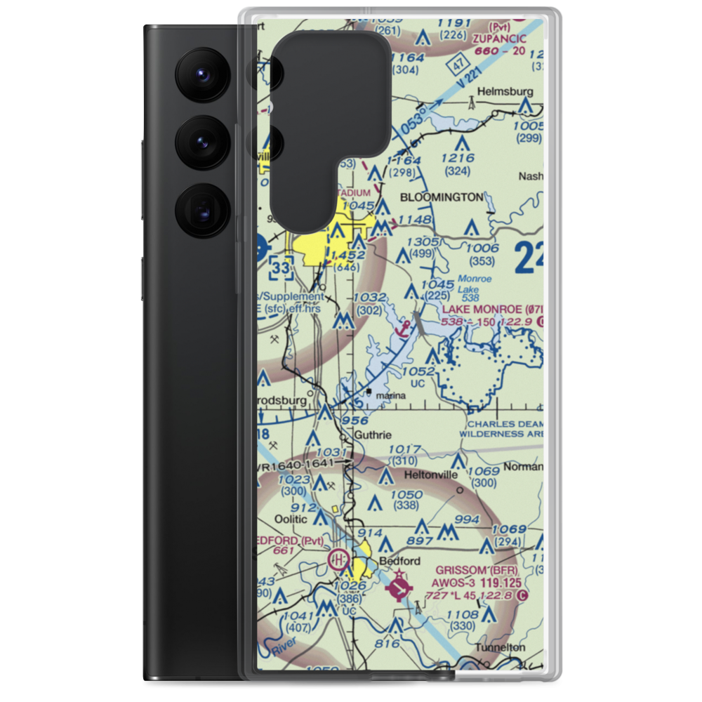 Lake Monroe Seaplane Base (07I) VFR Sectional Samsung Case Samsung Galaxy S22 Ultra model shown