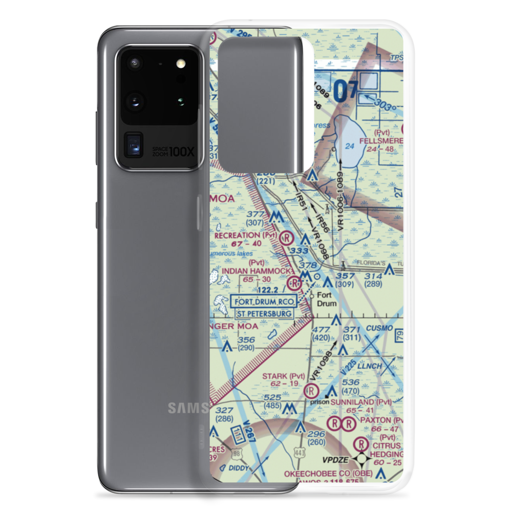 Lake Montaza Airport (83FD) VFR Sectional Samsung Case Samsung Galaxy S20 Ultra model shown