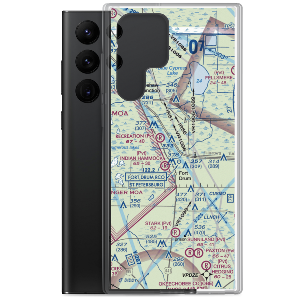 Lake Montaza Airport (83FD) VFR Sectional Samsung Case Samsung Galaxy S22 Ultra model shown