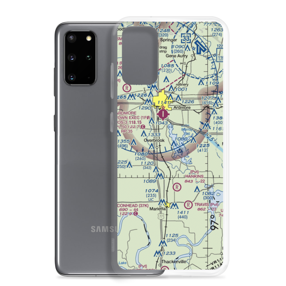 Lake Murray State Park Airport (1F1) VFR Sectional Samsung Case Samsung Galaxy S20 Plus model shown