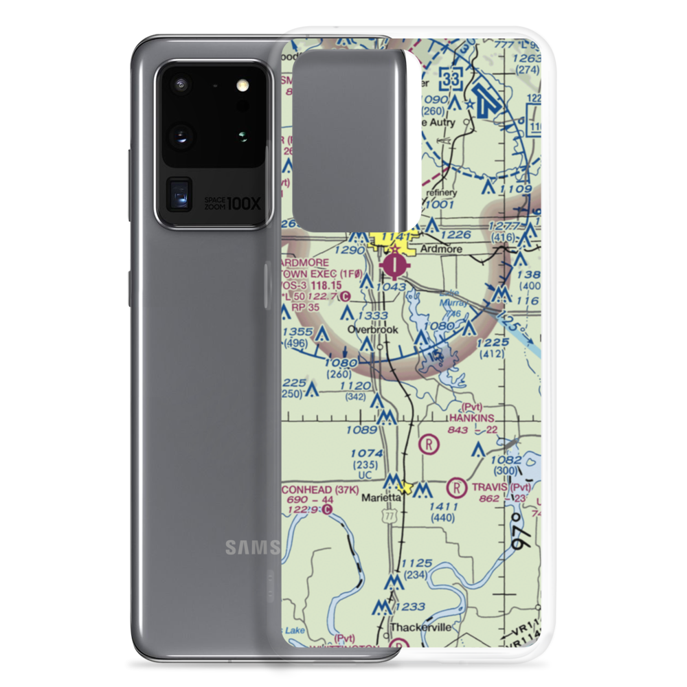 Lake Murray State Park Airport (1F1) VFR Sectional Samsung Case Samsung Galaxy S20 Ultra model shown