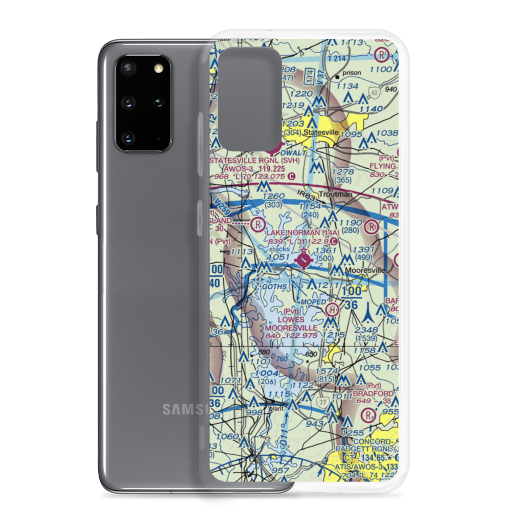 Lake Norman Airpark (14A) VFR Sectional Samsung Case Samsung Galaxy S20 Plus model shown
