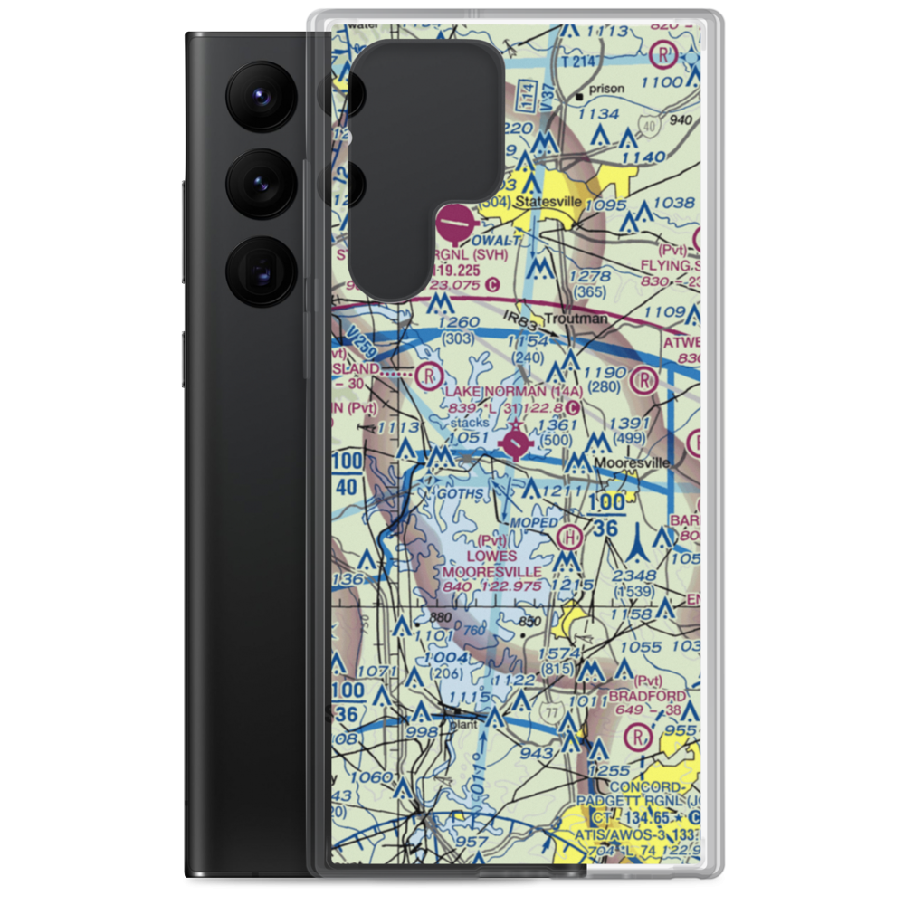Lake Norman Airpark (14A) VFR Sectional Samsung Case Samsung Galaxy S22 Ultra model shown