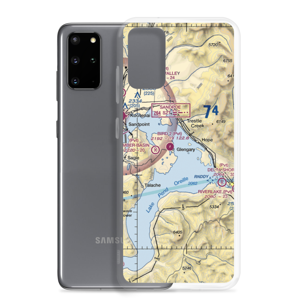 Lake Pend Oreille Seaplane Base (S96) VFR Sectional Samsung Case Samsung Galaxy S20 Plus model shown