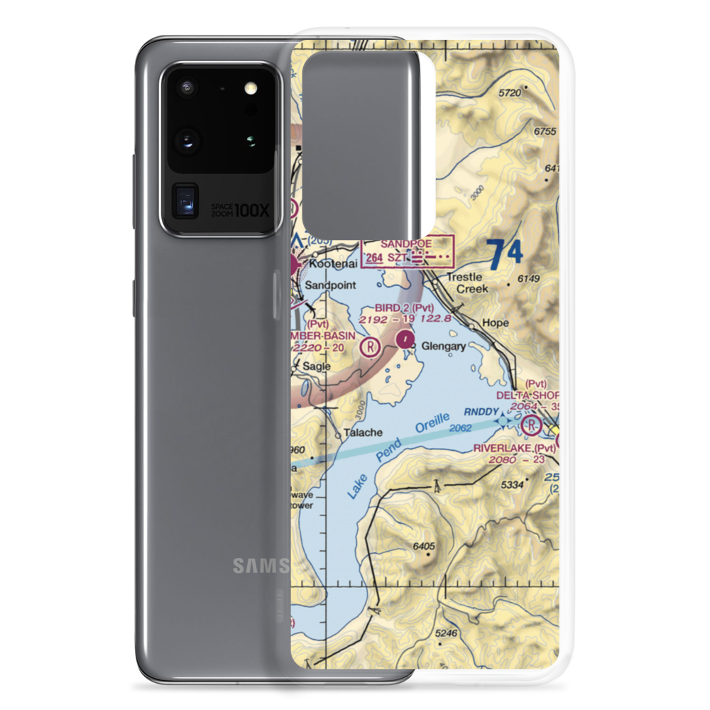 Lake Pend Oreille Seaplane Base (S96) VFR Sectional Samsung Case Samsung Galaxy S20 Ultra model shown