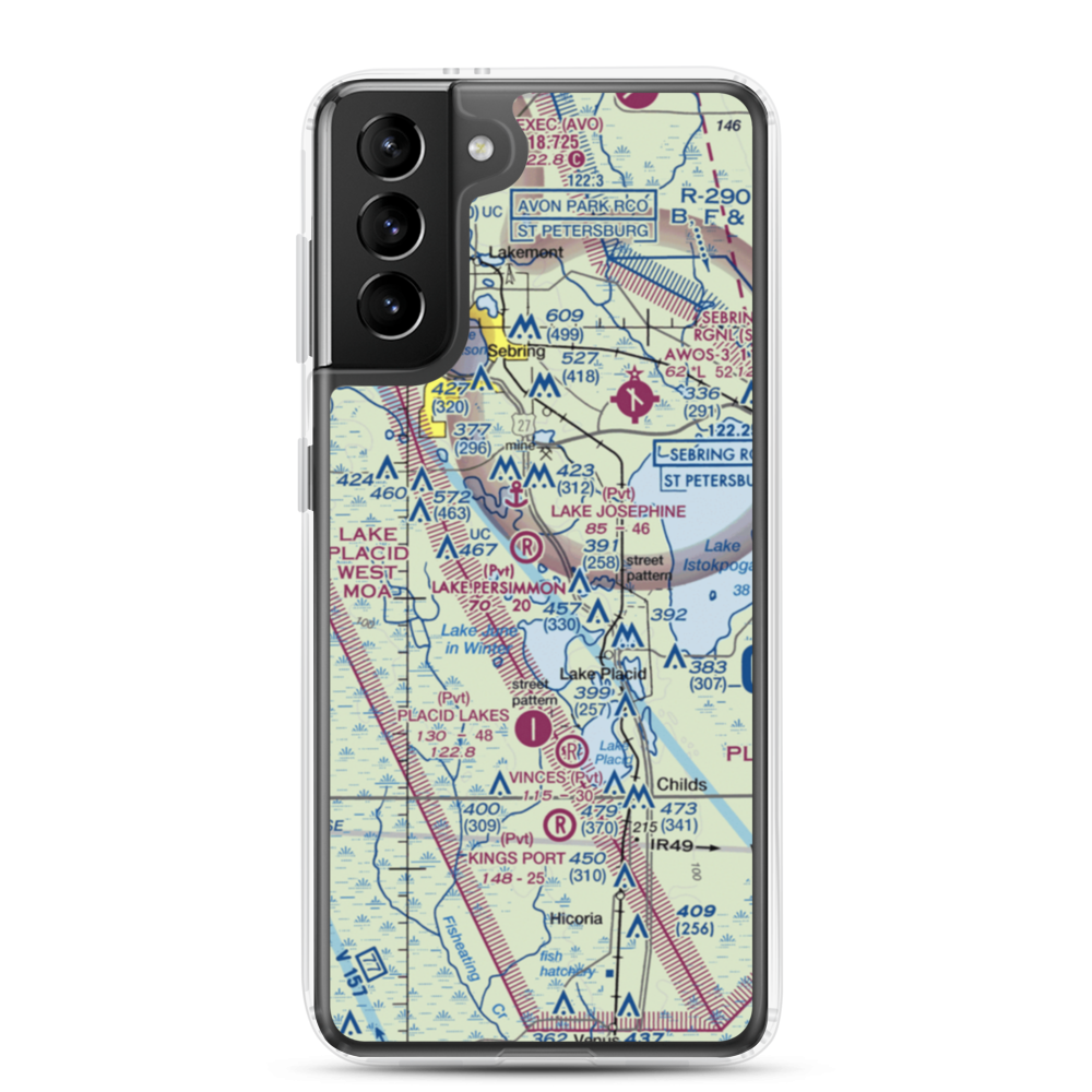Lake Persimmon Airstrip (03FA) VFR Sectional Samsung Case Samsung Galaxy S21 Plus model shown