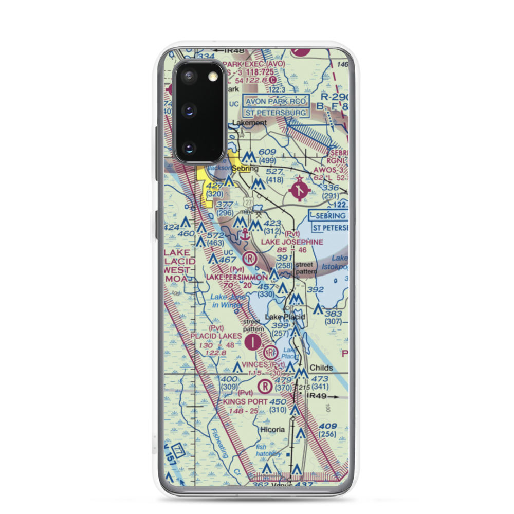 Lake Persimmon Airstrip (03FA) VFR Sectional Samsung Case Samsung Galaxy S20 model shown