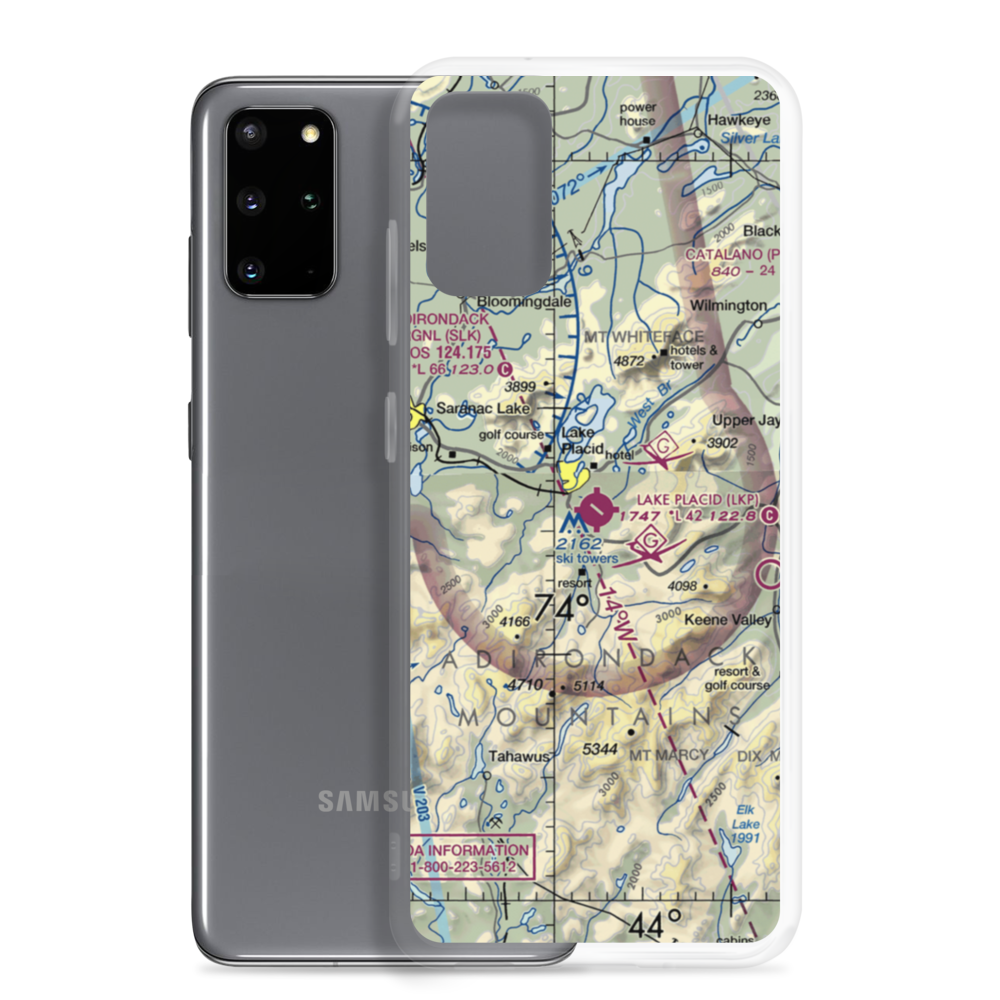 Lake Placid Airport (LKP) VFR Sectional Samsung Case Samsung Galaxy S20 Plus model shown