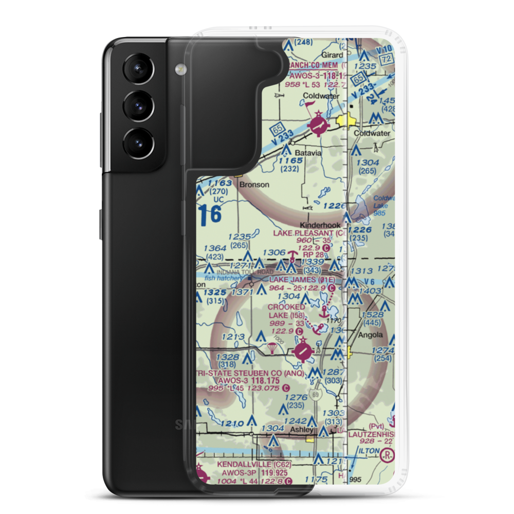 Lake Pleasant Seaplane Base (C67) VFR Sectional Samsung Case Samsung Galaxy S21 Plus model shown