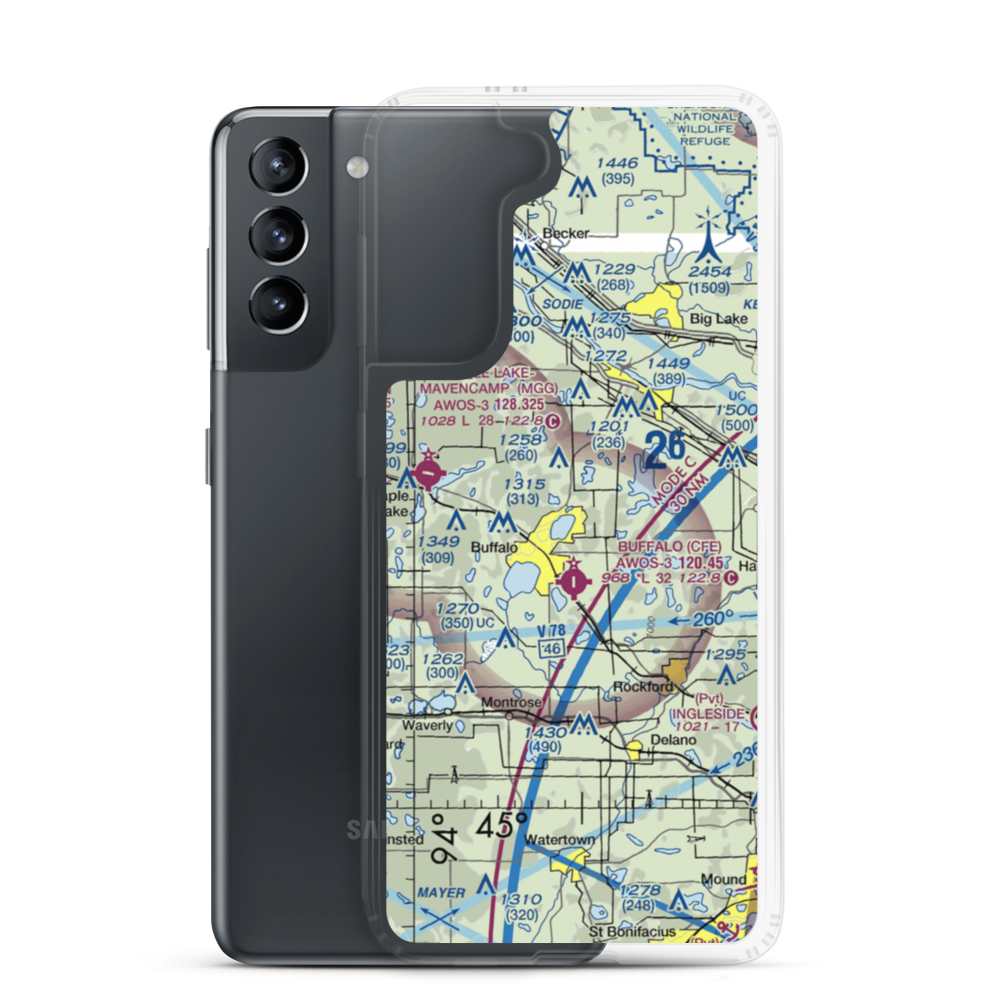 Lake Pulaski Seaplane Base (MY73) VFR Sectional Samsung Case Samsung Galaxy S21 model shown