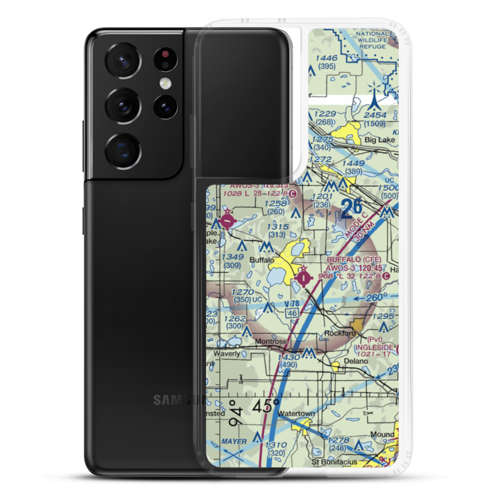 Lake Pulaski Seaplane Base (MY73) VFR Sectional Samsung Case Samsung Galaxy S21 Ultra model shown
