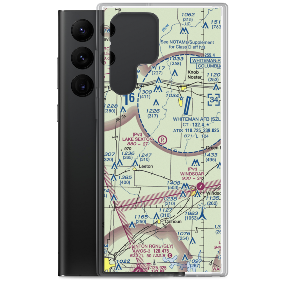 Lake Sexton Airport (07MO) VFR Sectional Samsung Case Samsung Galaxy S22 Ultra model shown
