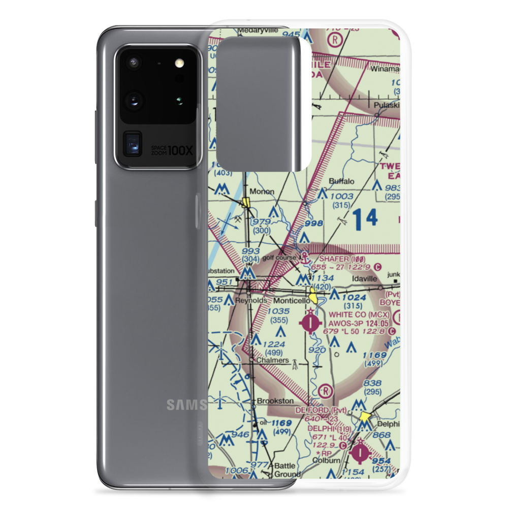 Lake Shafer Seaplane Base (I00) VFR Sectional Samsung Case Samsung Galaxy S20 Ultra model shown