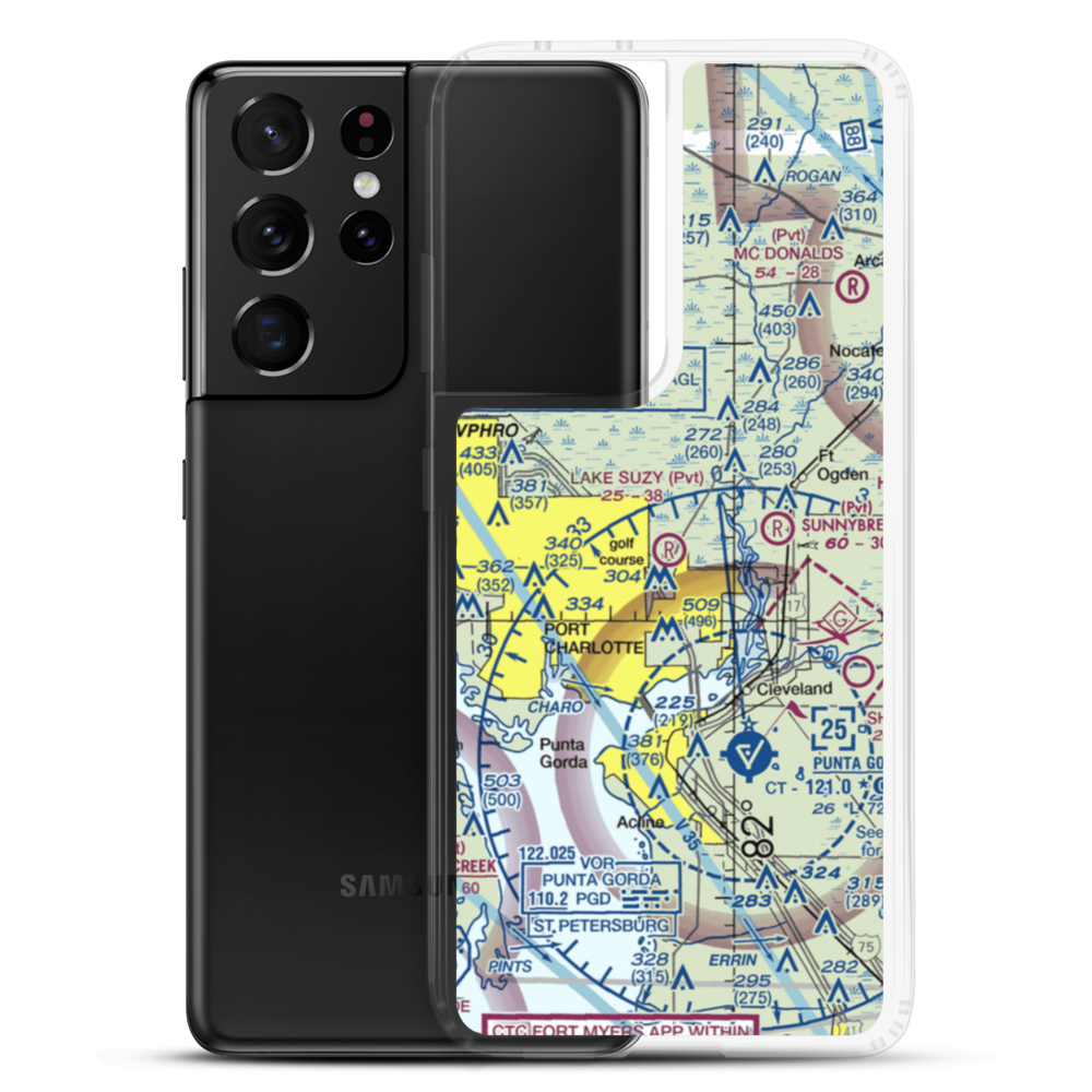 Lake Suzy Estates Airport (20FL) VFR Sectional Samsung Case Samsung Galaxy S21 Ultra model shown