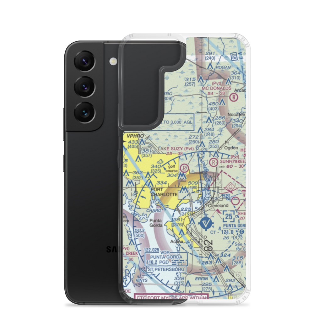 Lake Suzy Estates Airport (20FL) VFR Sectional Samsung Case Samsung Galaxy S22 model shown