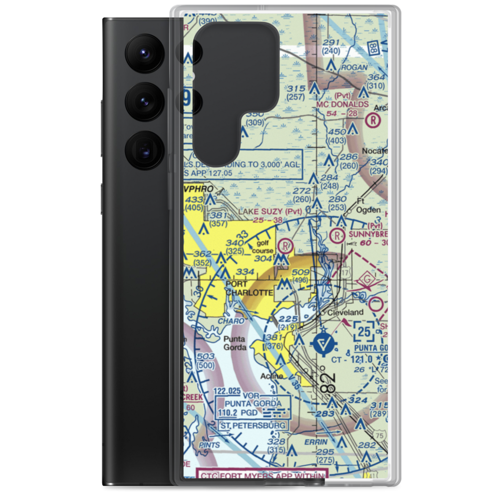 Lake Suzy Estates Airport (20FL) VFR Sectional Samsung Case Samsung Galaxy S22 Ultra model shown