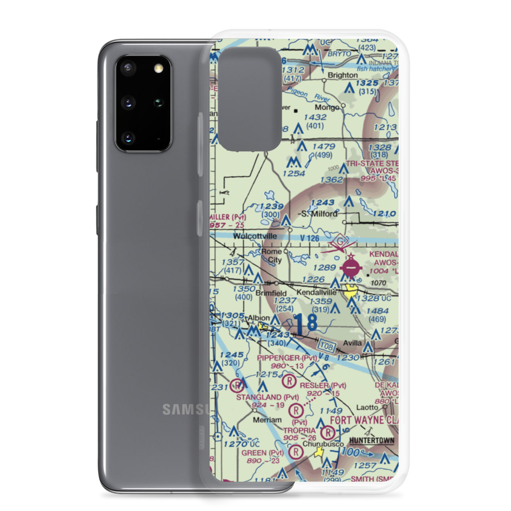 Lake Sylvan Seaplane Base (IN12) VFR Sectional Samsung Case Samsung Galaxy S20 Plus model shown