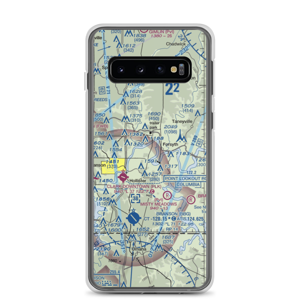 Lake Taney Como Seaplane Base (1MU1) VFR Sectional Samsung Case Samsung Galaxy S10 model shown