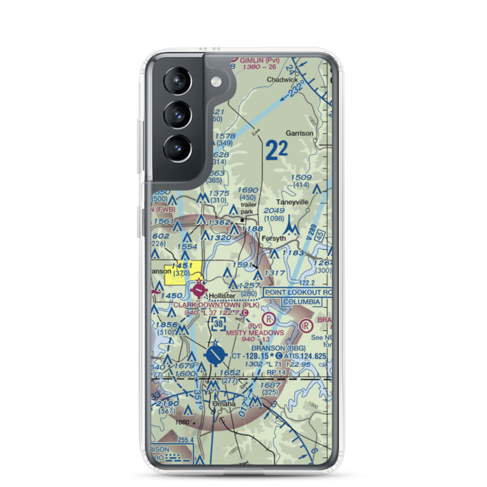 Lake Taney Como Seaplane Base (1MU1) VFR Sectional Samsung Case Samsung Galaxy S21 model shown