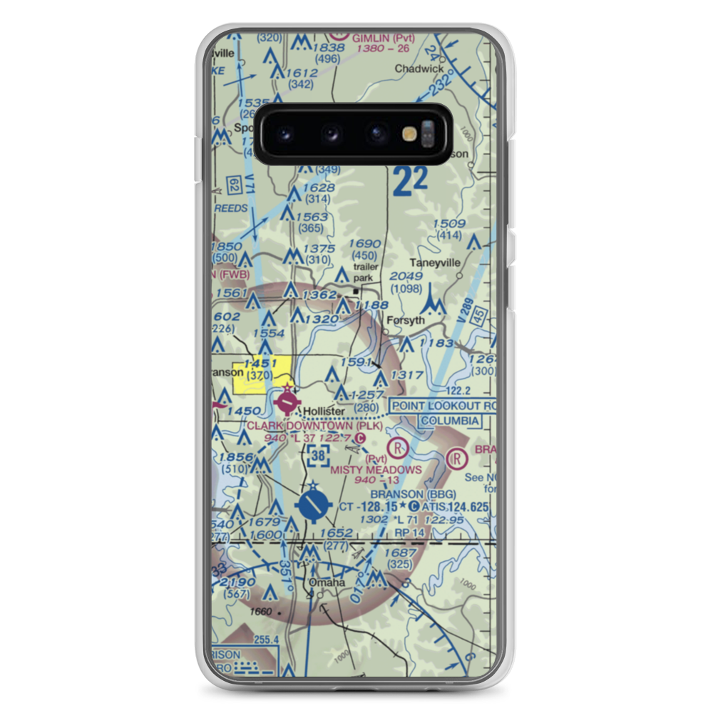 Lake Taney Como Seaplane Base (1MU1) VFR Sectional Samsung Case Samsung Galaxy S10+ model shown
