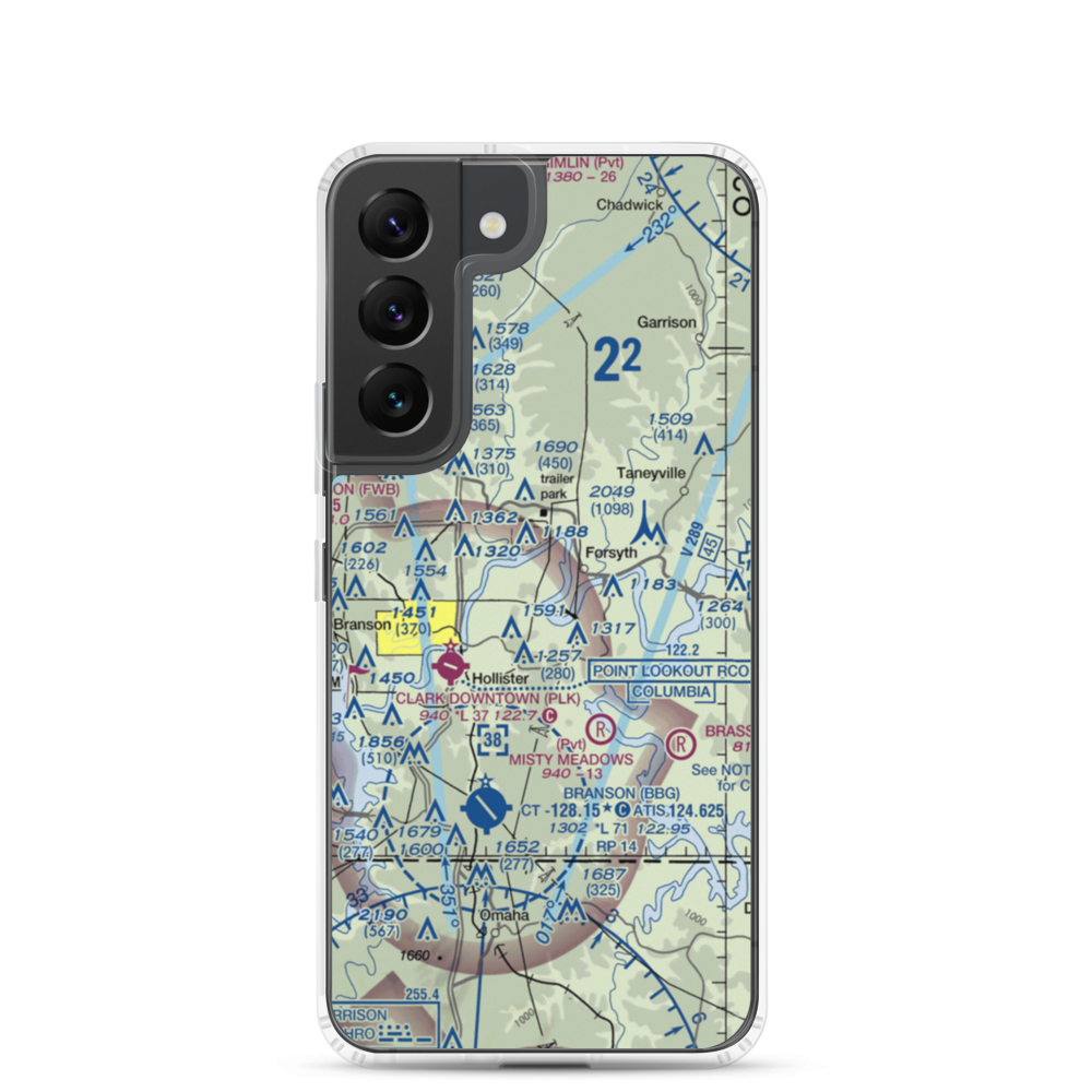 Lake Taney Como Seaplane Base (1MU1) VFR Sectional Samsung Case Samsung Galaxy S22 model shown