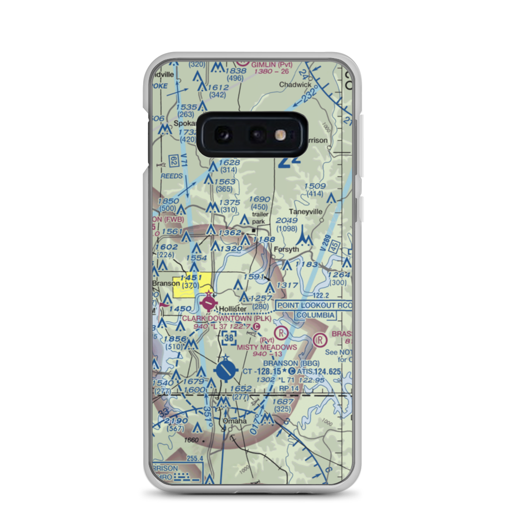 Lake Taney Como Seaplane Base (1MU1) VFR Sectional Samsung Case Samsung Galaxy S10e model shown