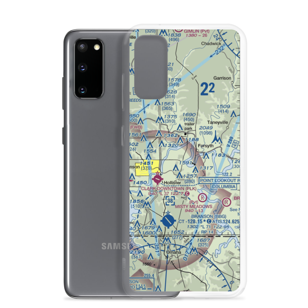 Lake Taney Como Seaplane Base (1MU1) VFR Sectional Samsung Case Samsung Galaxy S20 model shown