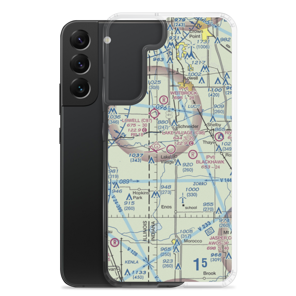 Lake Village Airport (C98) VFR Sectional Samsung Case Samsung Galaxy S22 Plus model shown