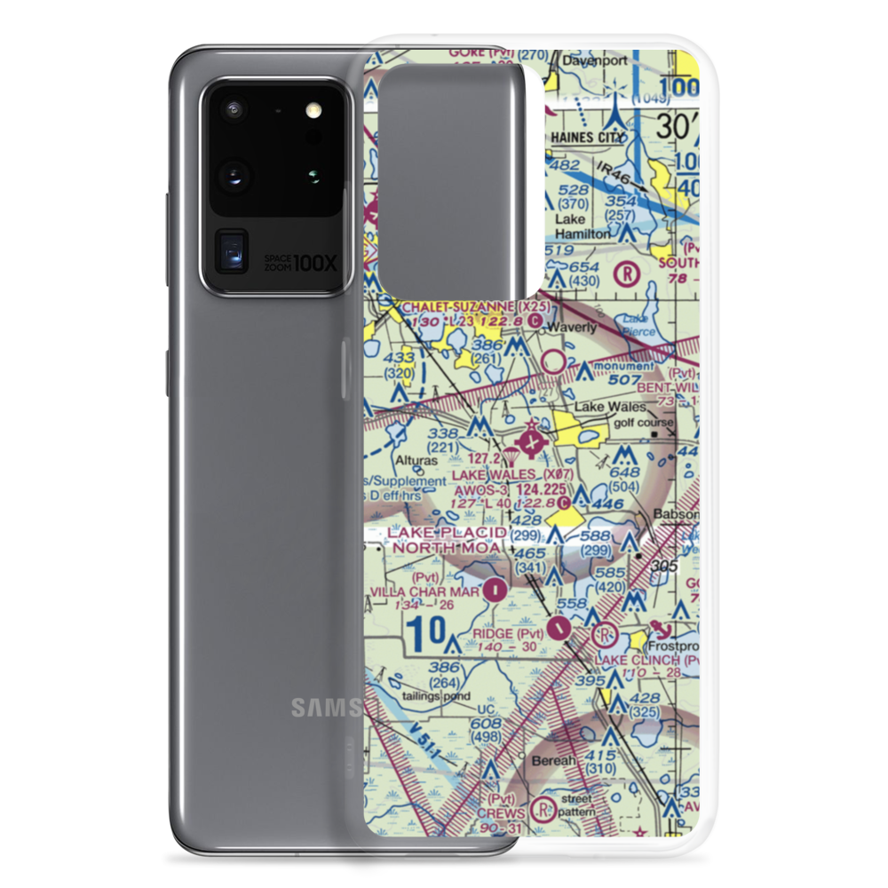Lake Wales Municipal Airport (X07) VFR Sectional Samsung Case Samsung Galaxy S20 Ultra model shown