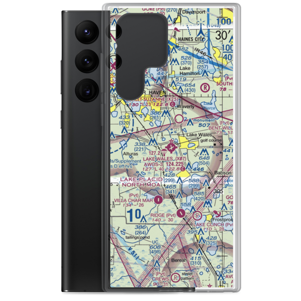 Lake Wales Municipal Airport (X07) VFR Sectional Samsung Case Samsung Galaxy S22 Ultra model shown